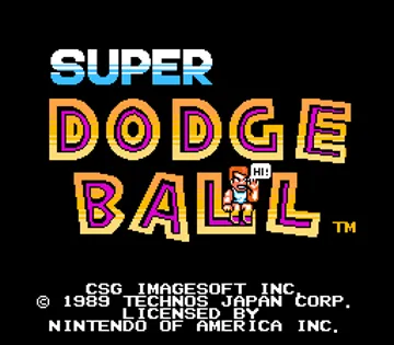 Super Dodge Ball (USA) (Virtual Console) screen shot title